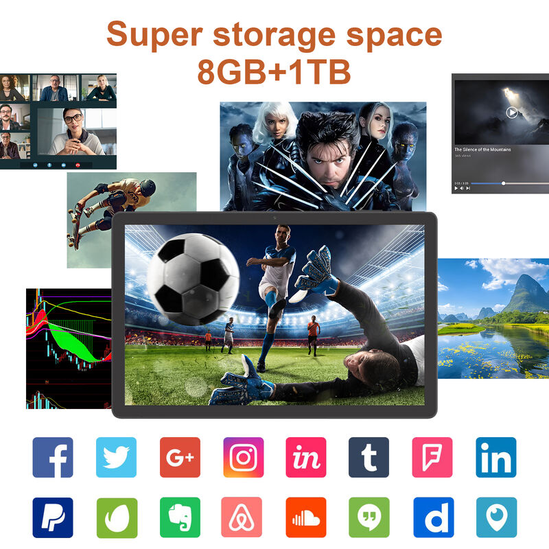 C Idea CM10016 Plus 10.36 بوصة أندرويد 16 Business Tablet 8-Core 8GB 1TB Storage كمبيوتر بشاشة لمسة FHD (أسود)