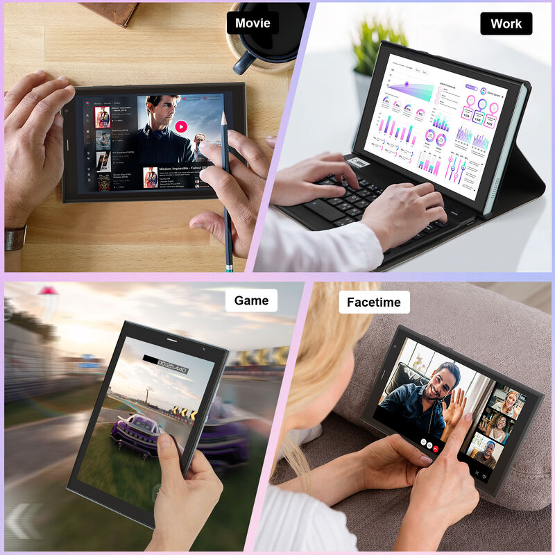 C Idea CM824 Ultra 8-Inch Android 16 Business Tablet رباعي النواة 8GB 512GB التخزين شاشة لمسة FHD الكاميرا المزدوجة الكاميرا اللوحية (أسود)