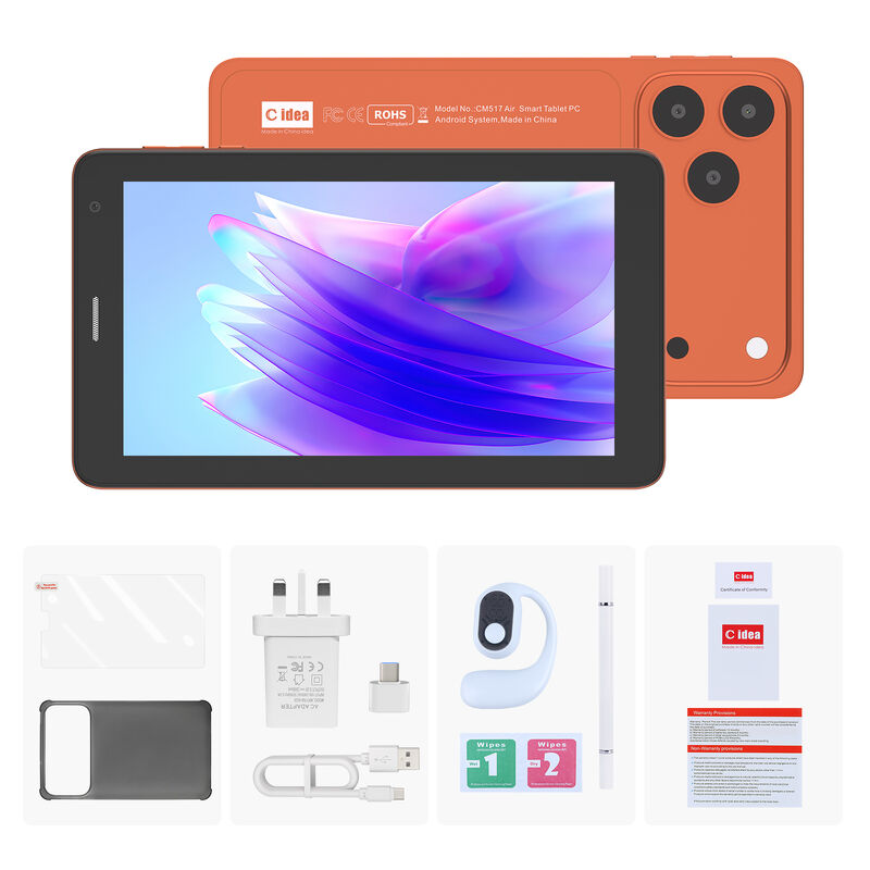 C Idea CM517 Air 7 بوصة جهاز كمبيوتر لوحي أندرويد 16 معالج كوالكوم شاشة HD سعة مع غطاء واقي