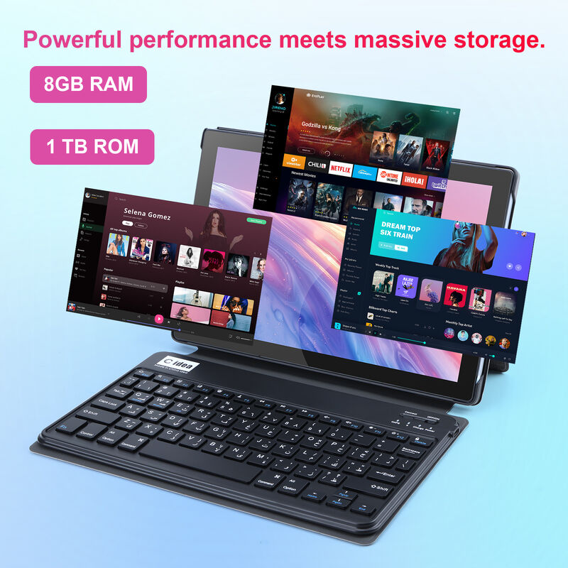 C idea المصنع 10.1 بوصة شاشة HD نظام أندرويد 8GB + 1TB تخزين كبير الكبار جهاز كمبيوتر لوحي CM8700 Plus